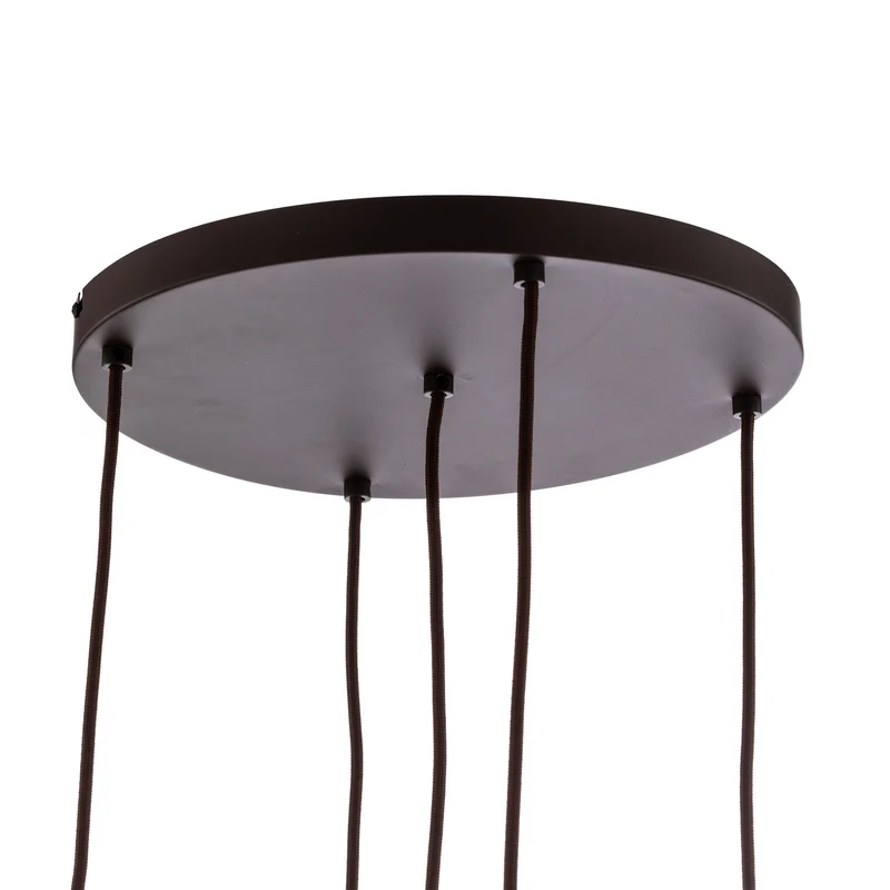 B-Ware Lindby Hängeleuchte Valentina Glas rauchgrau rund Hängelampe Lampe Leuchte S965