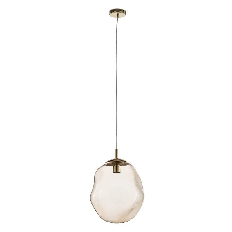 B-Ware Euluna Glas-Hängeleuchte Sol Deckenlampe Lampe Leuchte E27 Glas gold bernst376