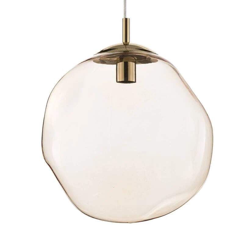B-Ware Euluna Glas-Hängeleuchte Sol Deckenlampe Lampe Leuchte E27 Glas gold bernst376