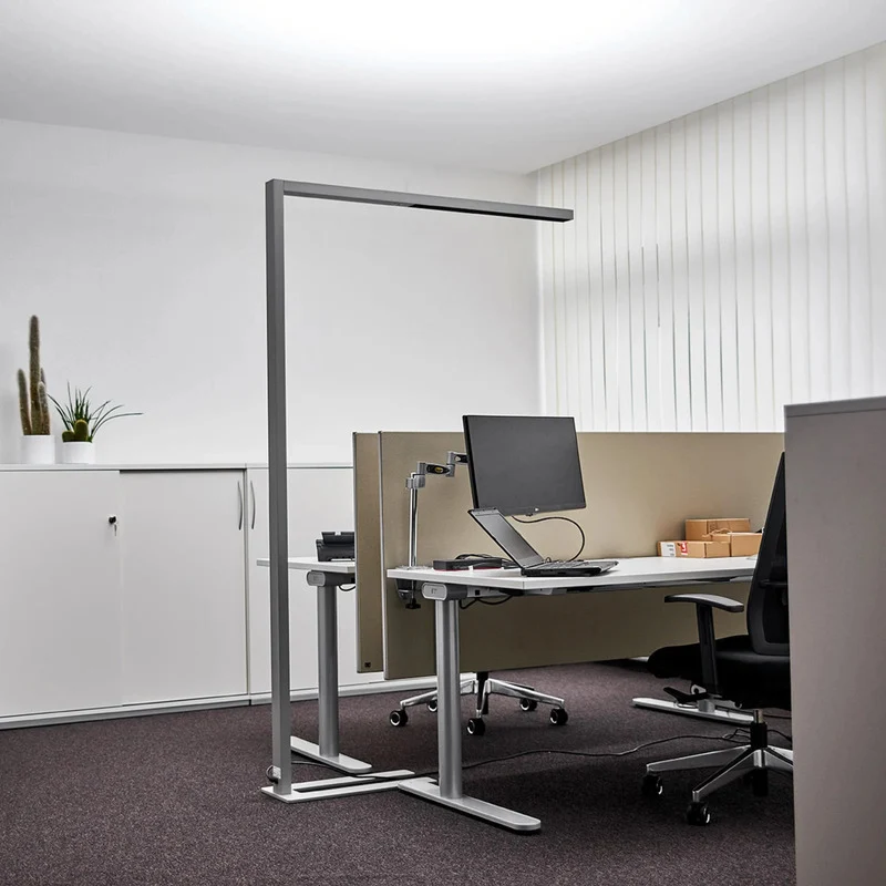 B-Ware Arcchio LED Office Floor Lamp Jolinda, Silver, 4,000 K, Sensor
