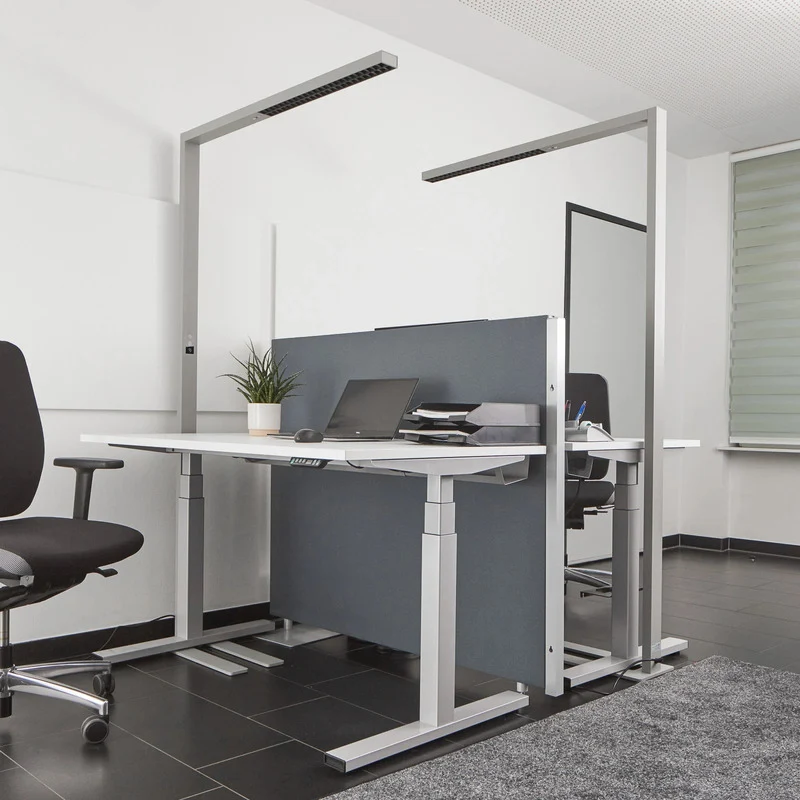 B-Ware Arcchio LED Office Floor Lamp Jolinda, Silver, 4,000 K, Sensor