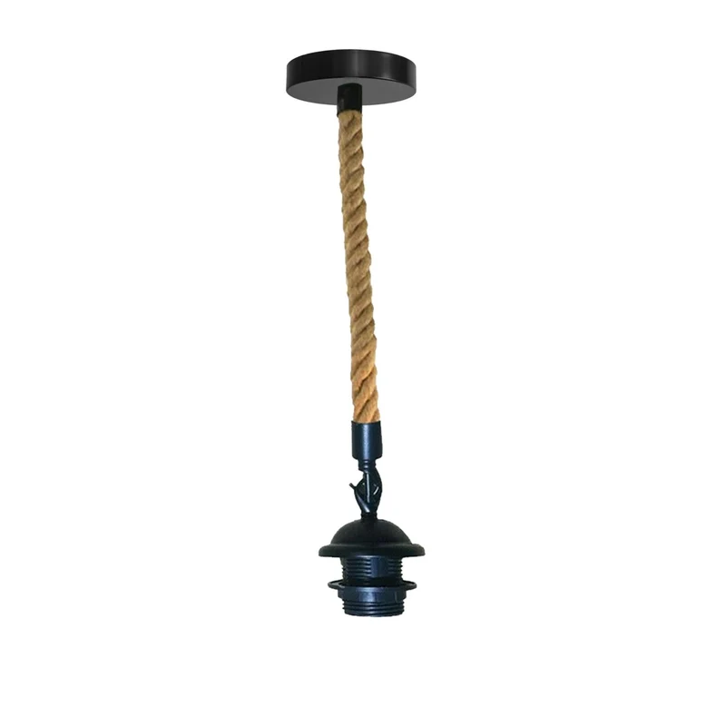 Natürlichem 0.5m Hanfseil Deckenleuchte E27 halter ~ 2888