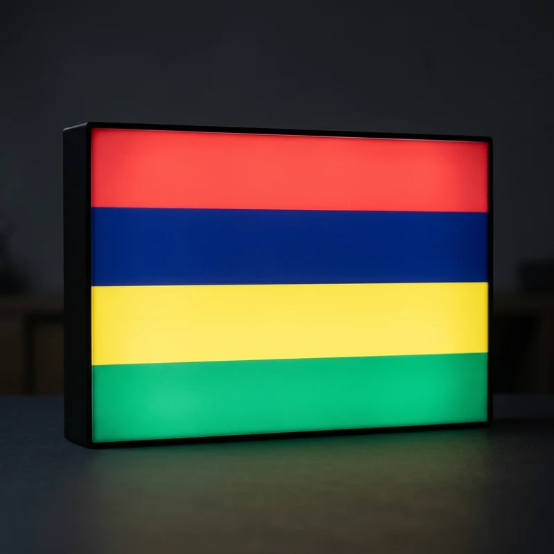 Mauritius Flagge Lampe