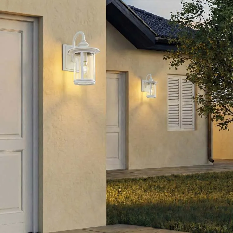 B-Ware Lindby Außenwandleuchte Zayn LED Gartenlampe Wandleuchte dimmbar weiß 33cm