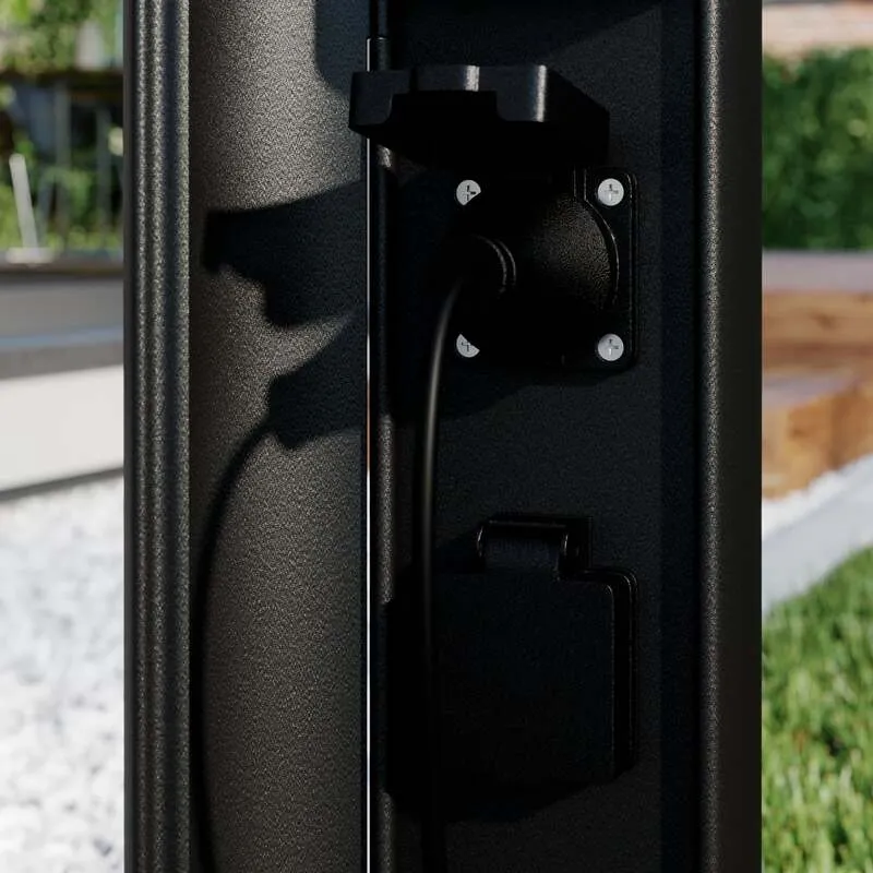 B-Ware Lucande Sockellampe Corban Außenleuchte Gartenlampe dimmbar anthrazit IP44