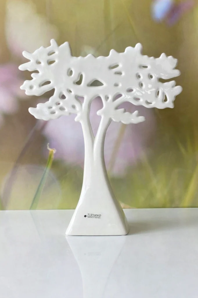 Geschenkbox S Haus Pendola LED+Baum Joy creme-weiß