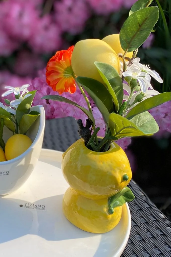 Vase Obstgarten Zitrone gelb