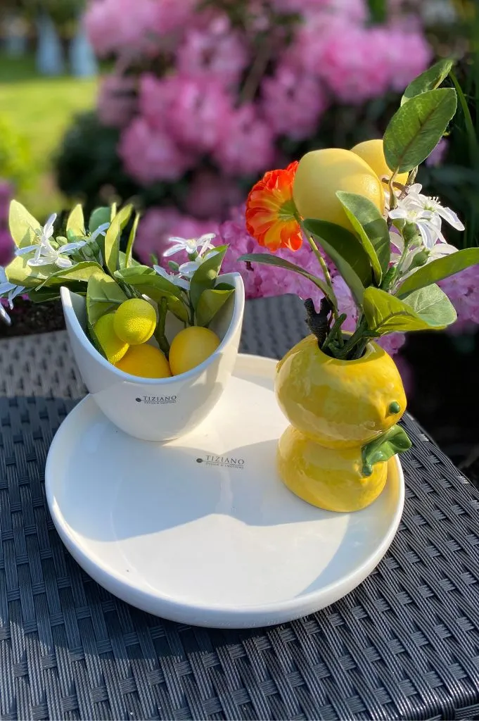 Vase Obstgarten Zitrone gelb