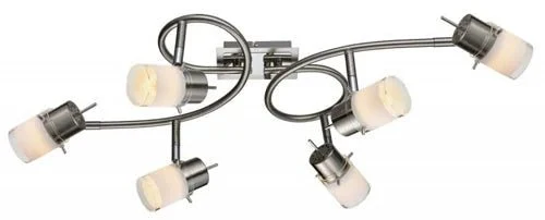 Armatur Deckenlampe 6 flammig geschwungen Chrom Esto Vario