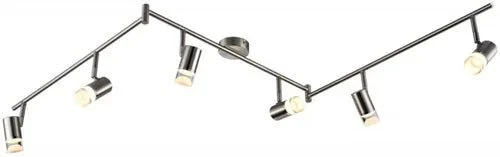 Armatur Deckenlampe 6flg Stangensystem rund Chrom 1,8m