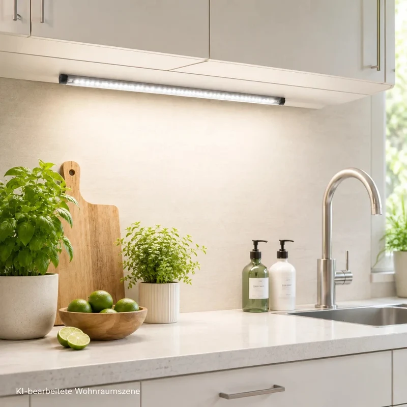 LED Lichtleiste 30 cm – ultra flach – 3-Stufen Touch-Dimmer – Unterbauleuchte