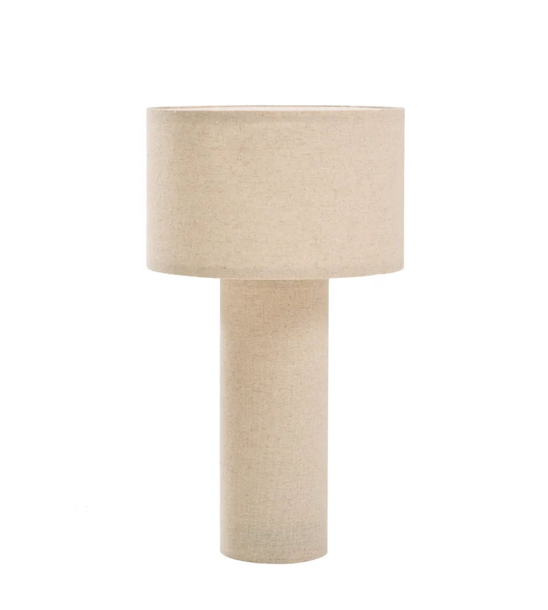 Mariah Tischlampe mit Lampenschirm aus Leinen, 42 x 24 cm