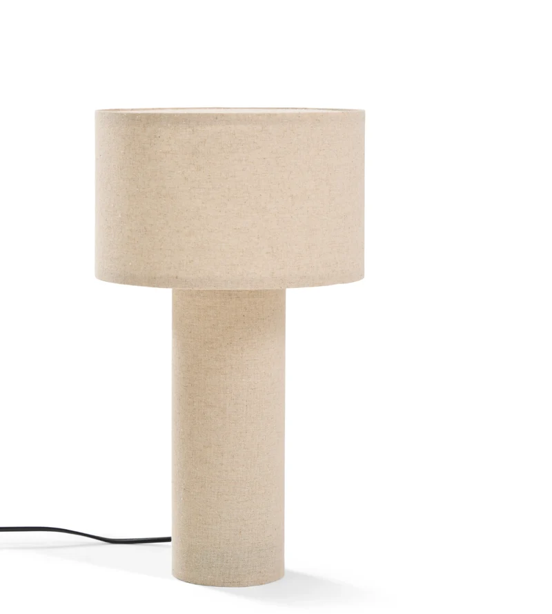 Mariah Tischlampe mit Lampenschirm aus Leinen, 42 x 24 cm