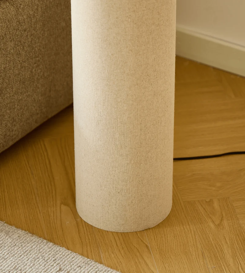 Mariah Stehlampe mit Lampenschirm aus Leinen, 145 x 50 cm