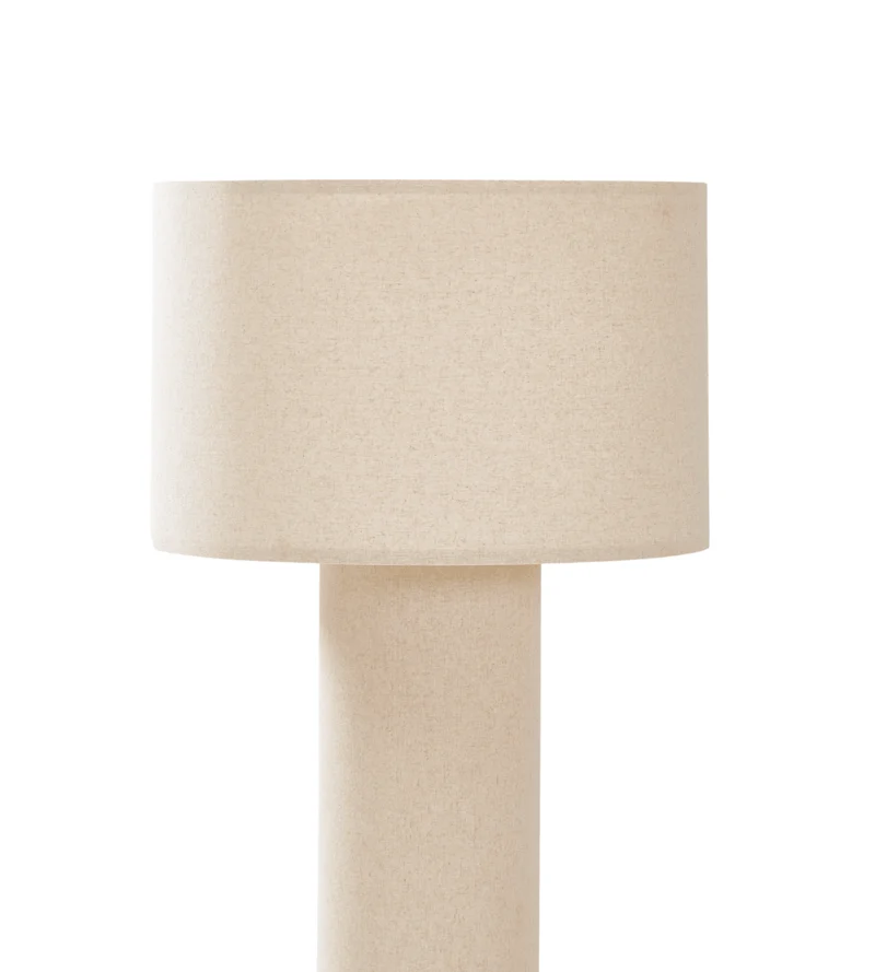 Mariah Stehlampe mit Lampenschirm aus Leinen, 145 x 50 cm