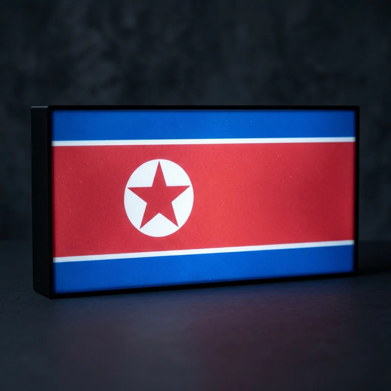 Nordkorea Flagge Lampe