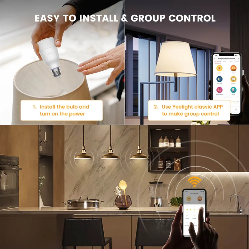 Yeelight Smart Dimmable Bulb W3- 4pack