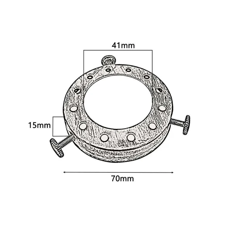 LEDSONE Galerie-Halterung 70mm für Glasschirme Chrom ~2818