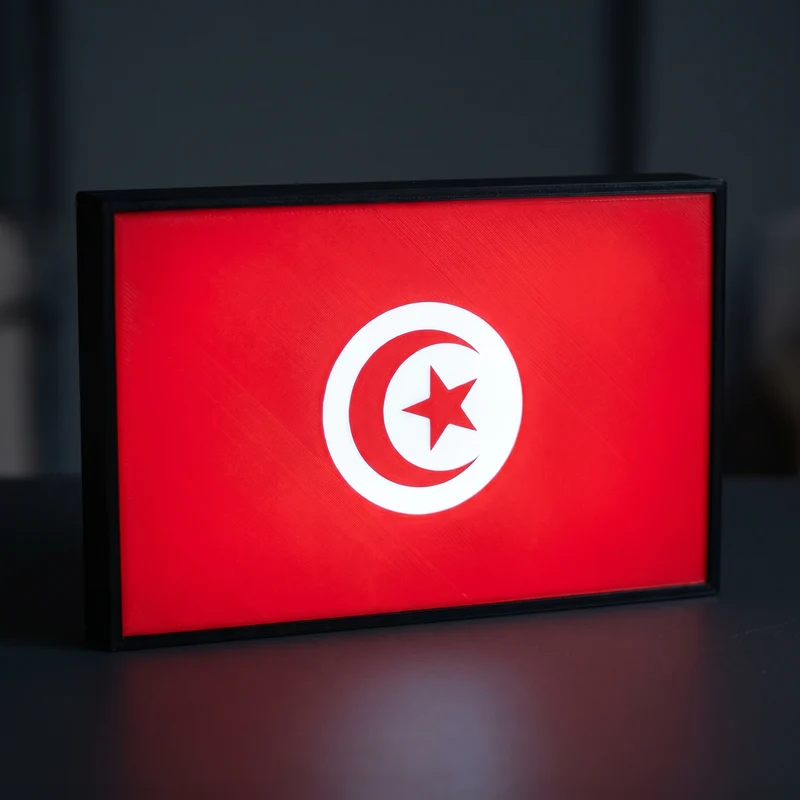 Tunesien Flagge Lampe