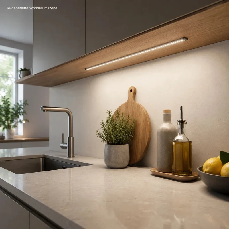 LED Unterbauleuchte 50 cm – Lichtleiste 7 W mit Touch-Dimmer, neutralweiß 4000 K