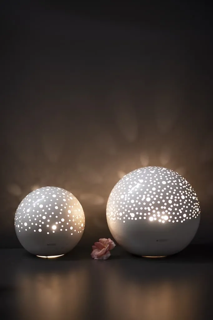 Lampe Padova Kugel weiß-creme