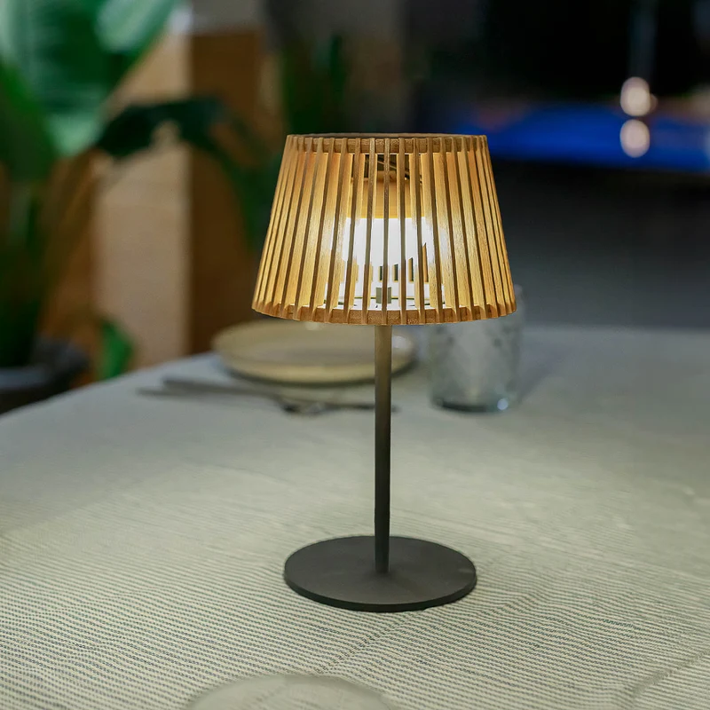 OKINAWA BAMBUS-SOLAR-TISCHLAMPE