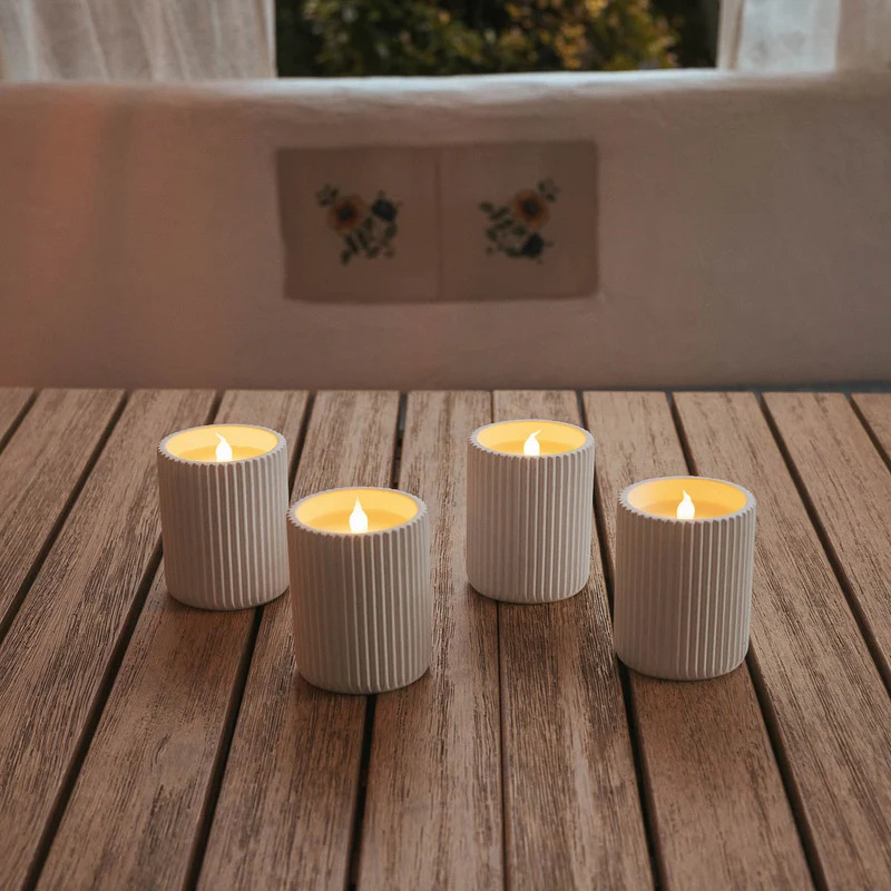 LAMPEN IM KERZENFORMAT DOLO CERAMIC (Pack 2 Einheiten)