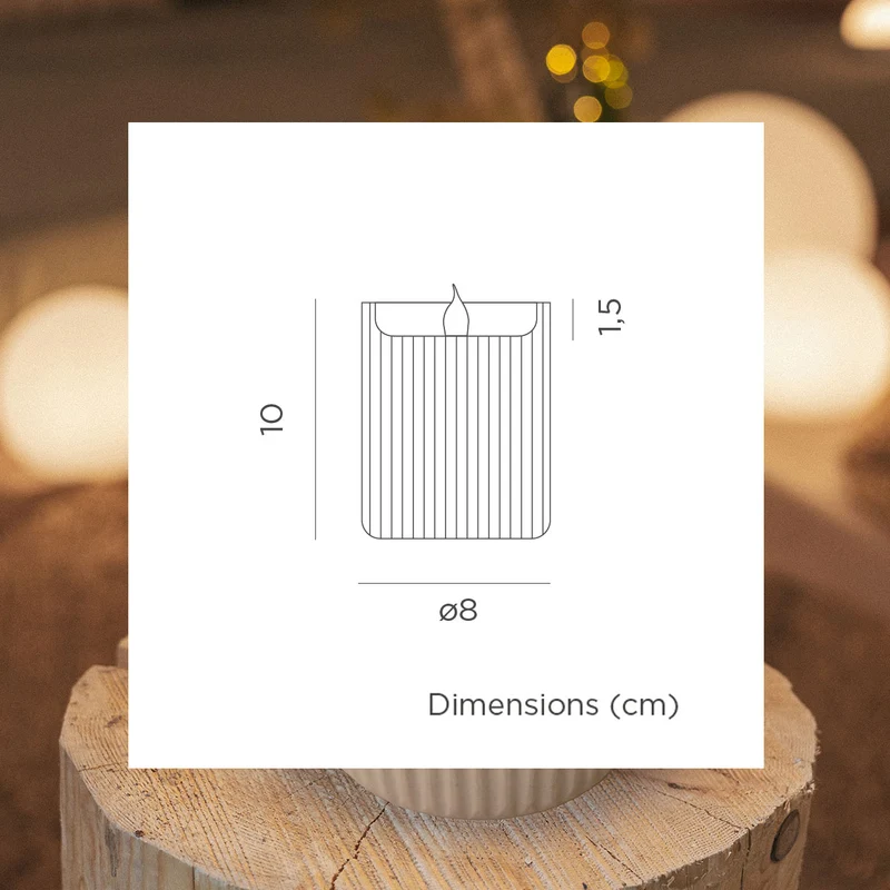 LAMPEN IM KERZENFORMAT DOLO CERAMIC (Pack 2 Einheiten)