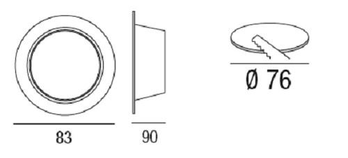 GU10 GU5,3 Einbaustrahler Weiß – schwenkbar – 230 V – Aludruckguss – Made in Italy