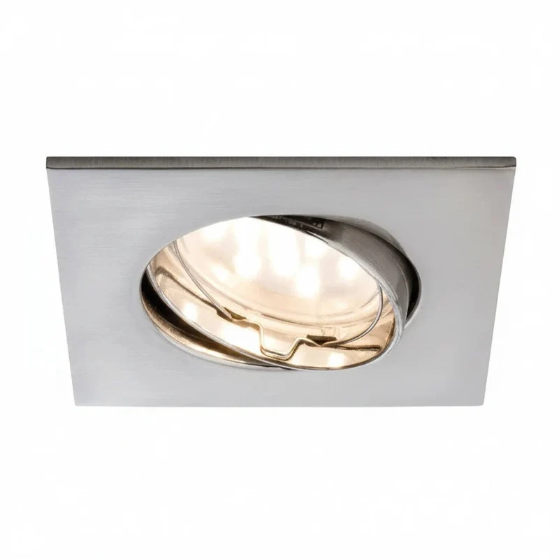 Paulmann LED Einbaustrahler eckig satin – schwenkbarer Spot 927.72