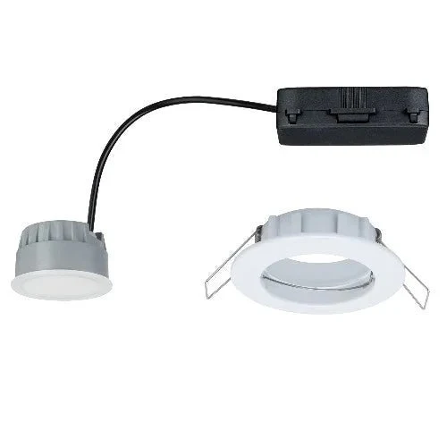 Paulmann LED Einbauleuchte Coin – 7 W, warmweiß, dimmbar, IP44, weiß