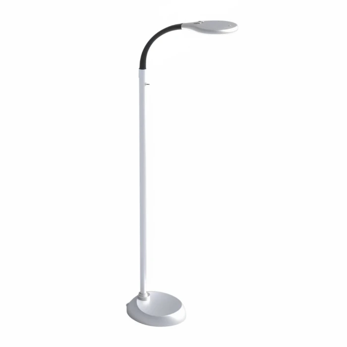 LED Lupenleuchte Stehlampe mit 3- & 5-Dioptrien – Leselampe mit Lupe, Schwanenhals, 4000K – Honsel Leuchten
