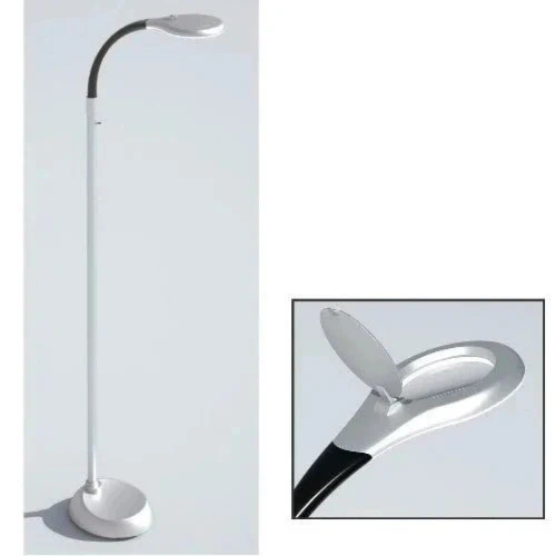 LED Lupenleuchte Stehlampe mit 3- & 5-Dioptrien – Leselampe mit Lupe, Schwanenhals, 4000K – Honsel Leuchten
