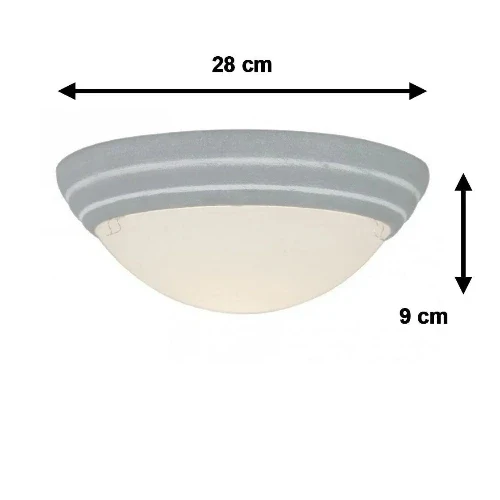 Karl Deckenleuchte Wandlampe Glas 28 cm Durchmesser – grau | Brilliant