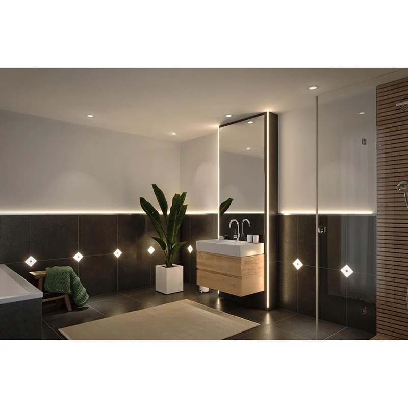 LumiTiles LED Strip 1m Aufbauprofil Top Alu-Eloxiert
