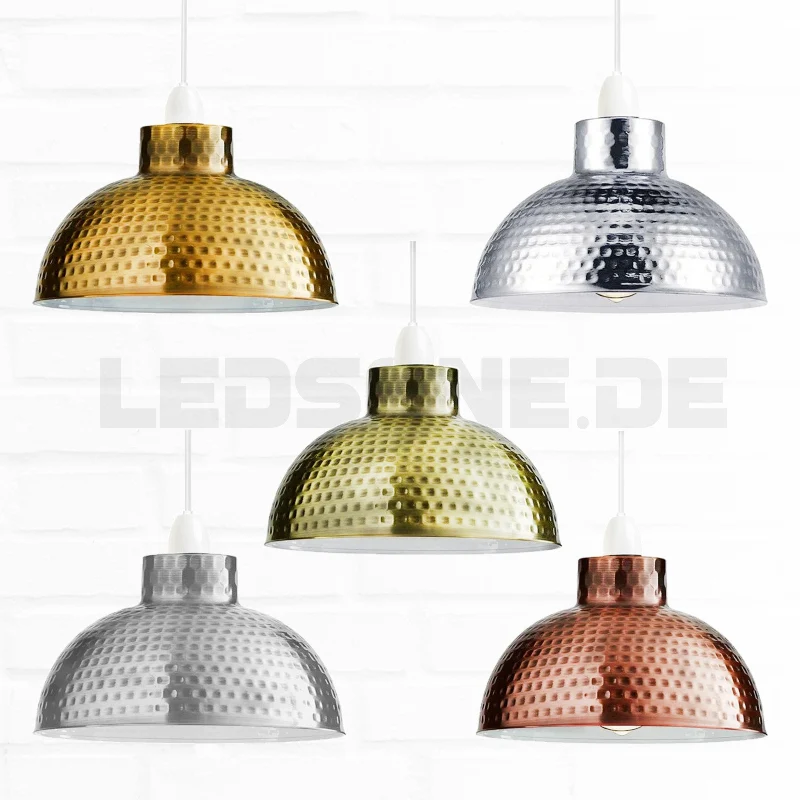 Lampenschirm Industrial – Gehämmertes Metall, 26cm, 5 Farben ~2726