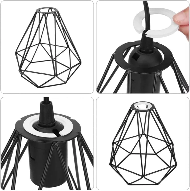 Minimalistische Draht Lampenschirme Pendelleuchten käfig ~2596