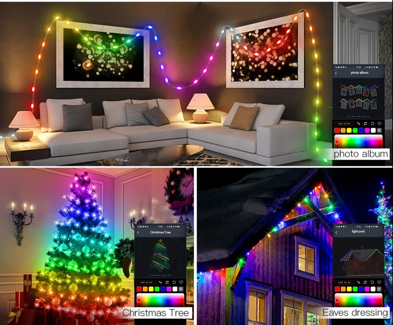 Christmas baum Lichter Dekoration Party Lichterketten USB-Stecker Lichter LED Lichterketten DIY ~2807