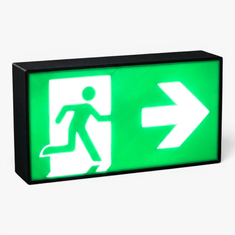 Rettungsweg Notausgang E002 Lampe