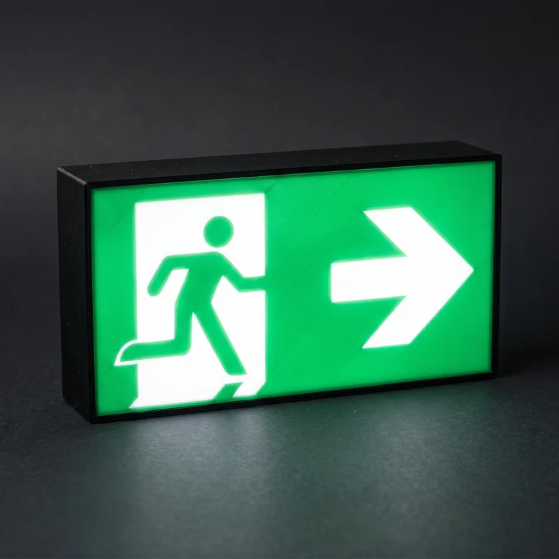 Rettungsweg Notausgang E002 Lampe