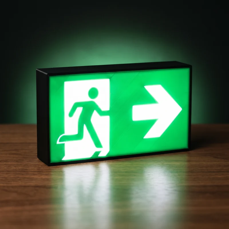 Rettungsweg Notausgang E002 Lampe
