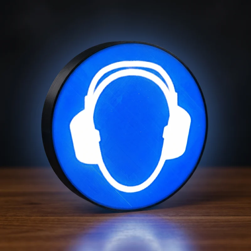Gehörschutz benutzen Lampe