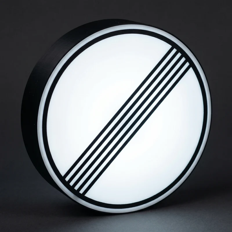 Unbegrenzt Geschwindigkeitsbegrenzung Zeichen 282 Lampe