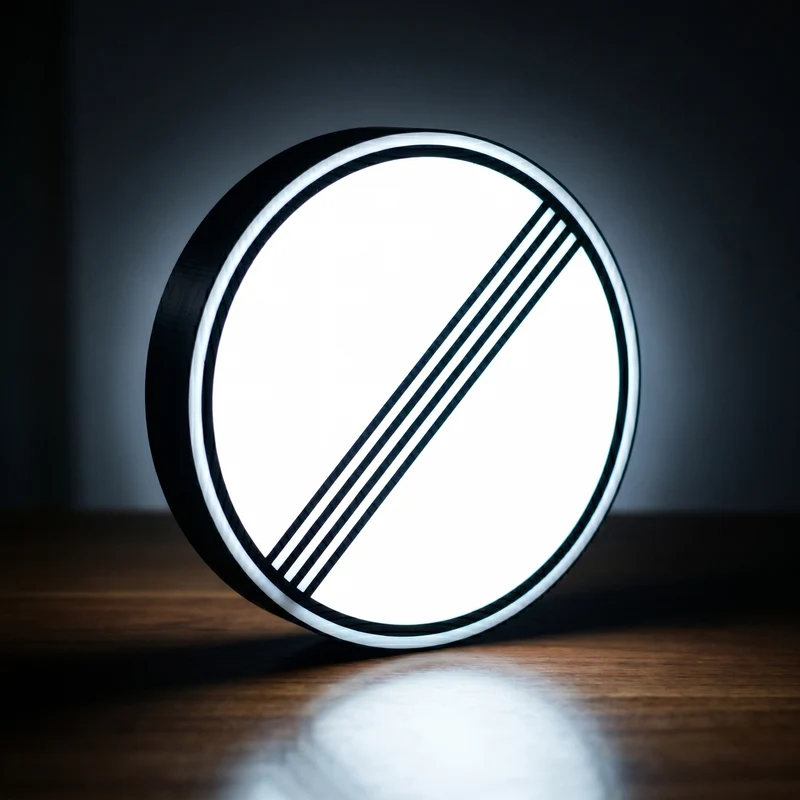 Unbegrenzt Geschwindigkeitsbegrenzung Zeichen 282 Lampe