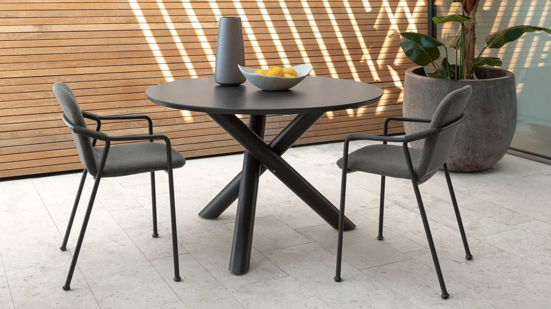 Coral table ronde à manger pour l'extérieur