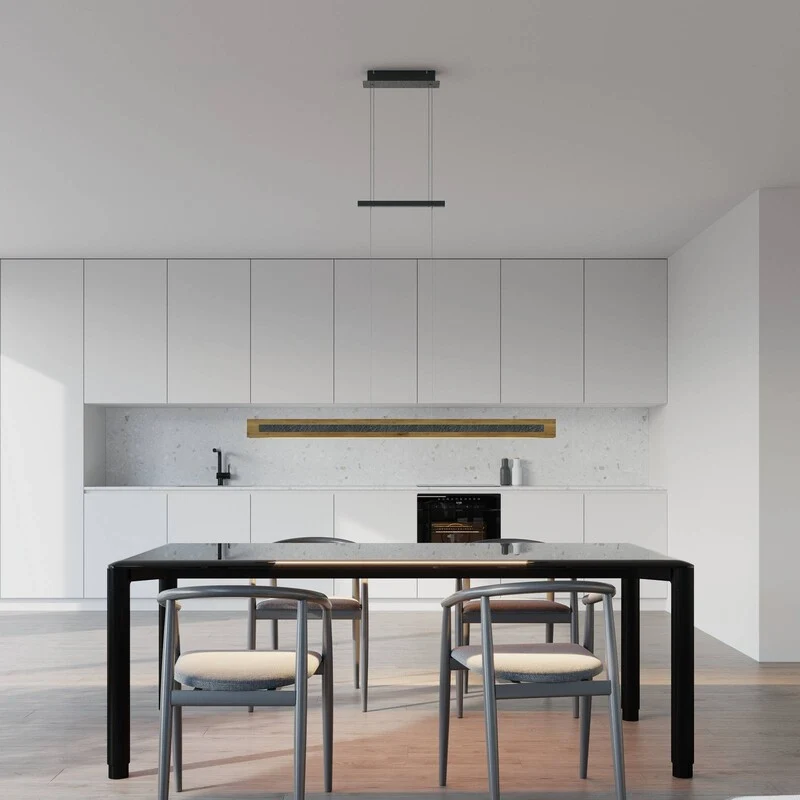 B-Ware ELOBRA Pendelleuchte Hängeleuchte Chile S LED dimmbar Eiche Granit 116cm 1800lm