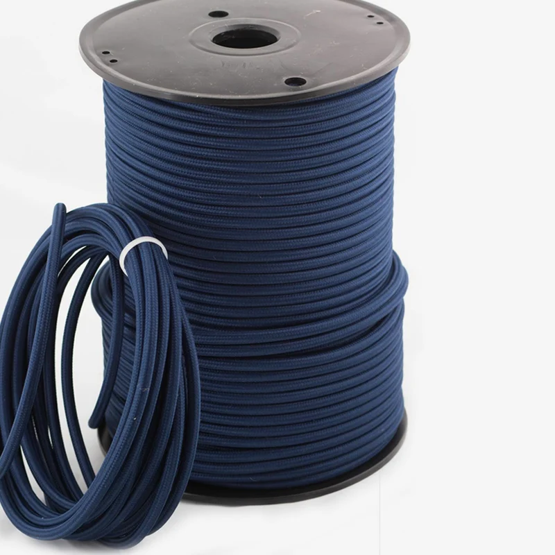 Dunkelblaues Kabel 2-adrig Rundkabel-Lampenschirm~2658