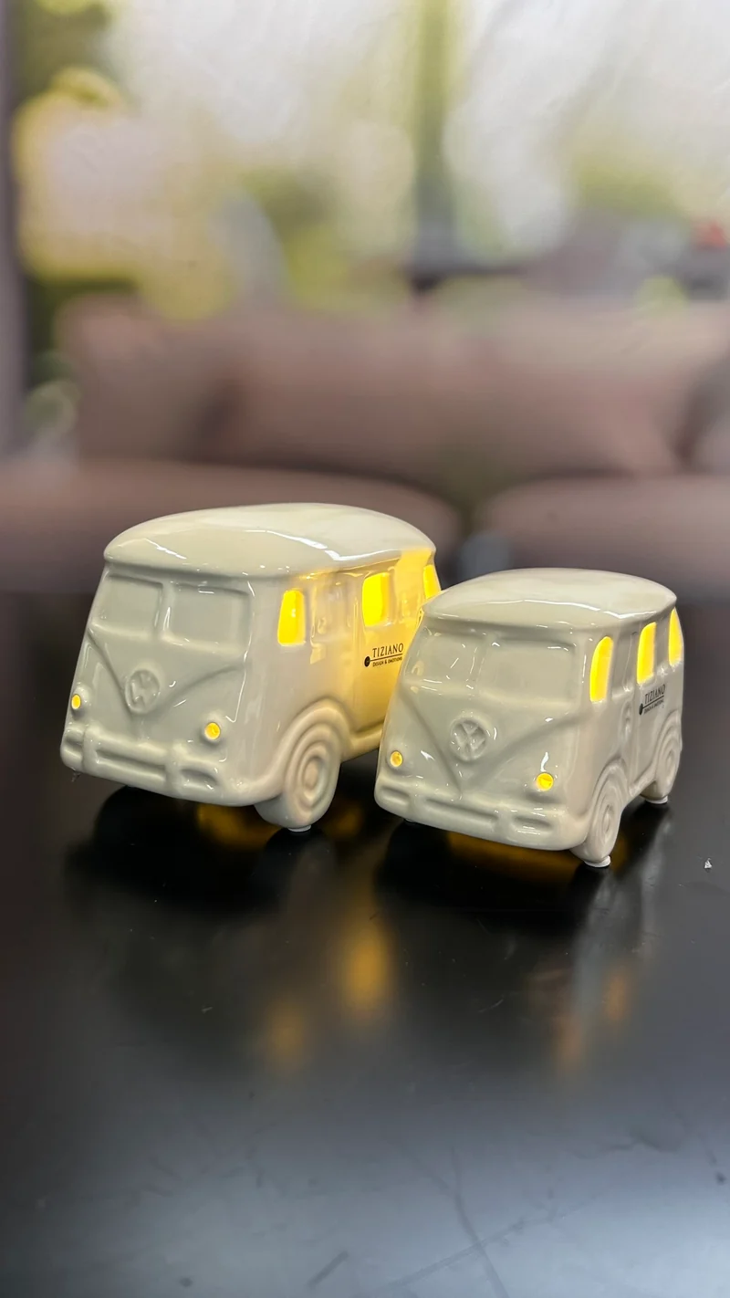 Deko Bus Caso LED creme-weiß