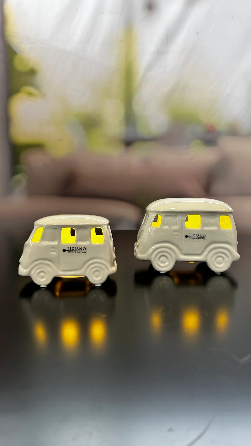 Deko Bus Caso LED creme-weiß