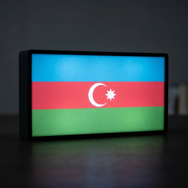Aserbaidschan Flagge Lampe